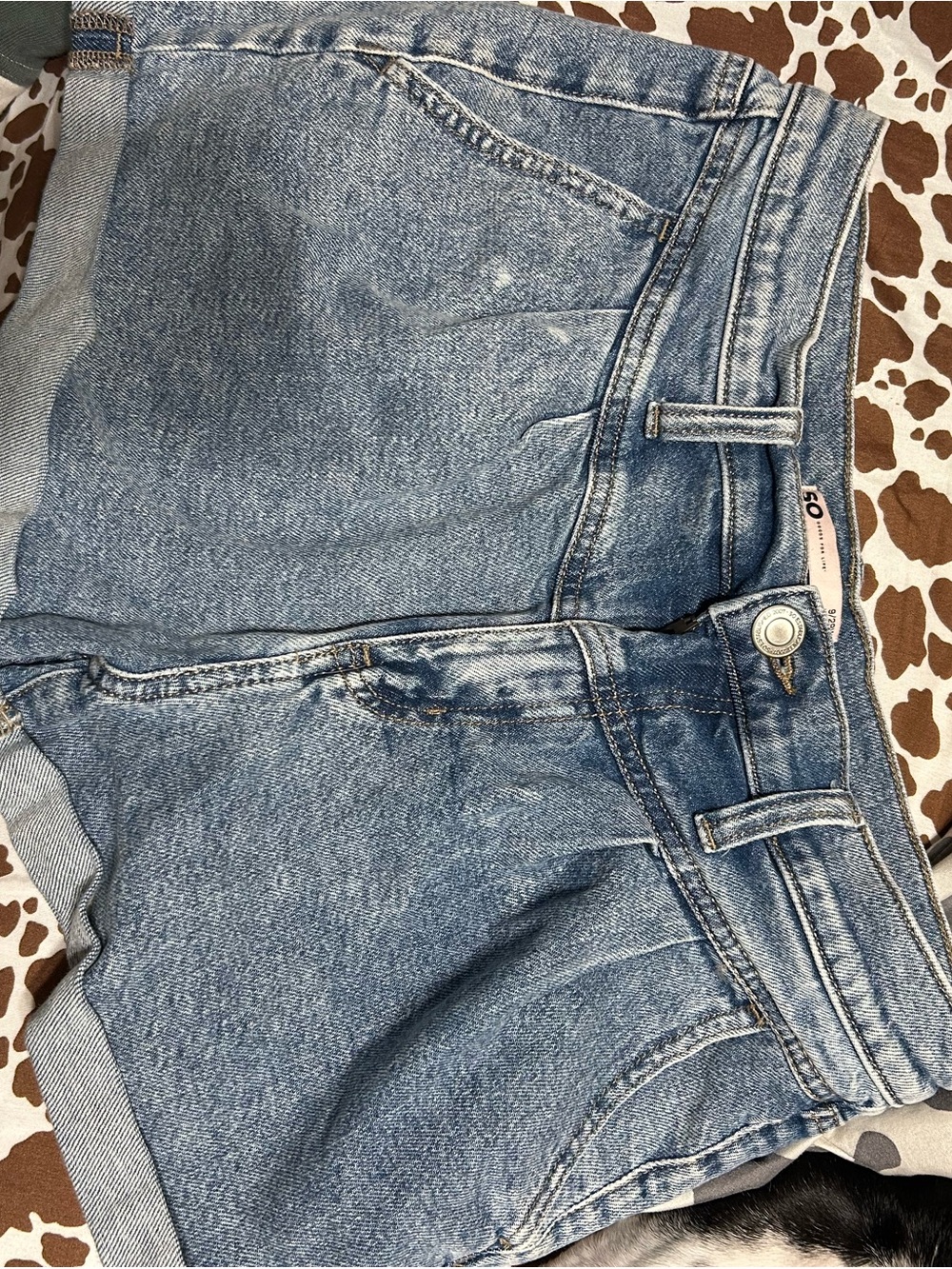 SO Light Blue Washed Denim Shorts